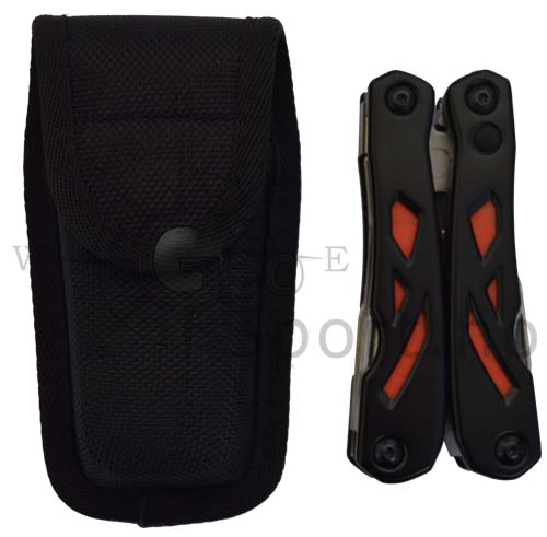 MULTI TOOL in BLACK and RED m/ lommelykt