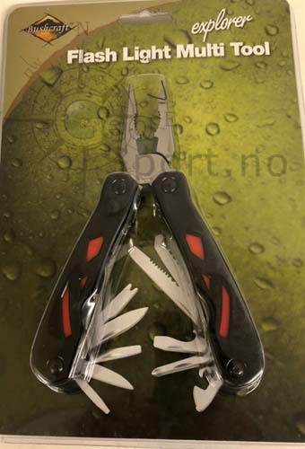 MULTI TOOL in BLACK and RED m/ lommelykt