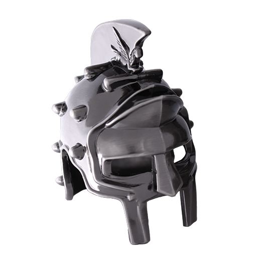 3D Galea Geocoin - Antique Silver