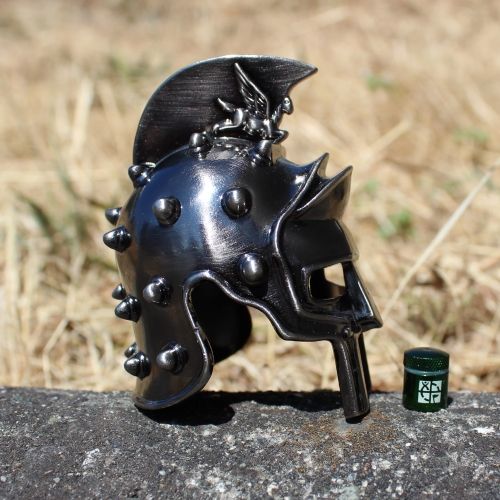 3D Galea Geocoin - Antique Silver