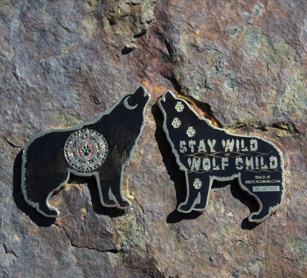 Ulv Geocoin- Svart