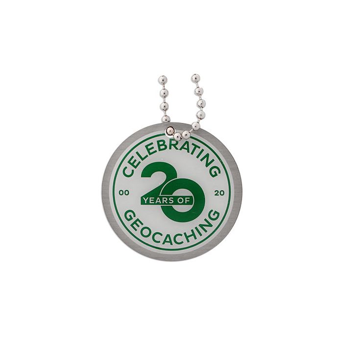 Celebrating 20 Years of Geocaching Trackable Tag