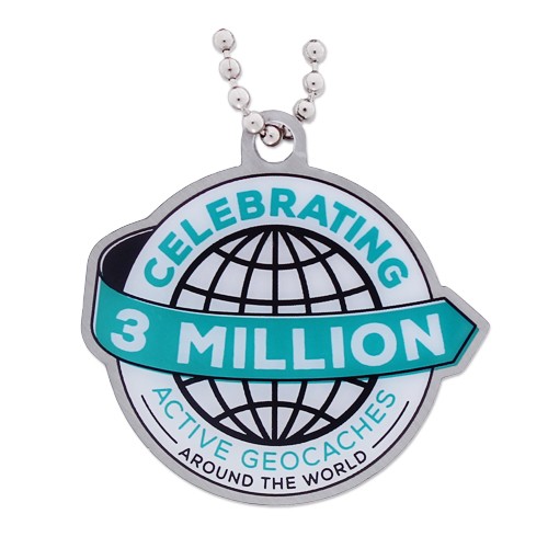 3 Million Geocaches Travel Tag