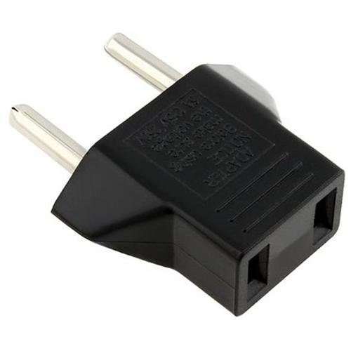 Adapter fra 2 pin flat plugg til 2 pin rund plugg.