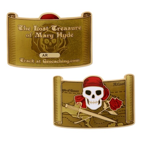 The Lost Treasure of Mary Hyde - Pirate Geocoin and Tag Set