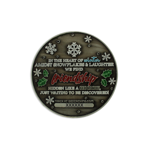 3D Snow Globe Geocoin